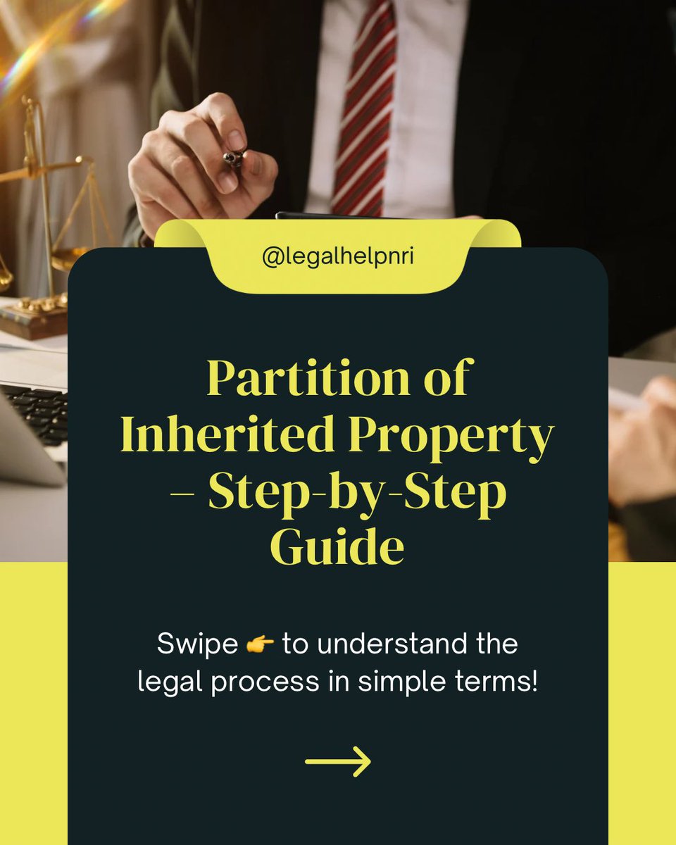 Simonandjoseph1's tweet image. 📞 Call/WhatsApp: +91-9915569222
🌐 legalhelpnri.com

#PartitionOfProperty #LegalHelpNRI #InheritedProperty #PropertyRights #LegalSteps #NRIProperty #IndianLaw #CivilLaw #FamilyLaw #PropertyDivision #LegalAdvice #SuccessionLaw #LegalGuide #RealEstateIndia #Mutation