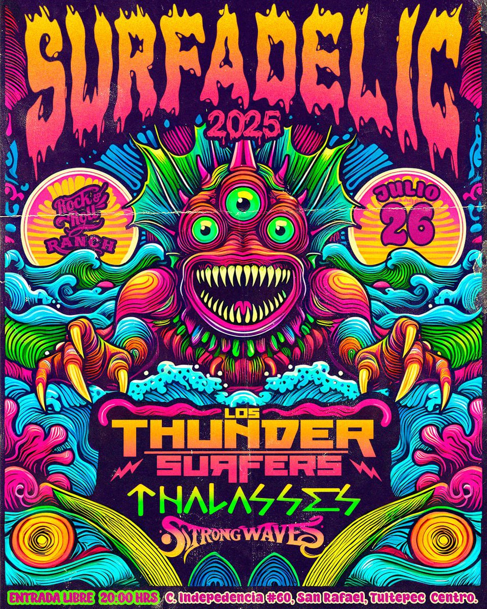 Nos vemos en Tultepec este 26 de Julio <a href="/sysmalakian/">Sys Malakian</a> @teteortha @cokotagle #thalasses #surfmusic