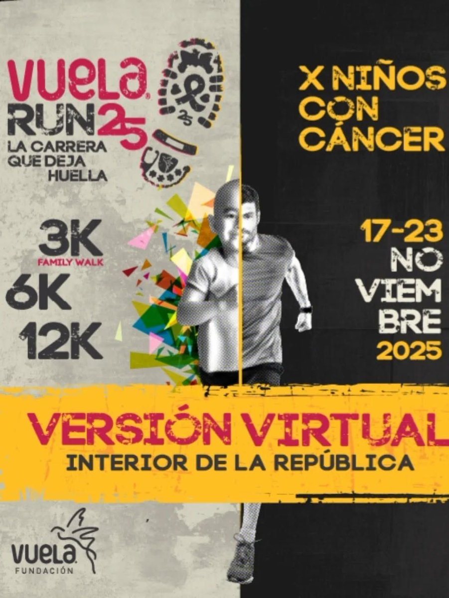 Emoción Deportiva (@emociond) on Twitter photo 🎗️ ¡La carrera Virtual Vuela Run 2025 está abierta!
La puedes correr cuando quieras y donde quieras si estas en cualquier estado de la República Mexicana, excepto en CDMX.
Inscríbete por sólo $399 en buff.ly/5tVCuvp (lugares limitados). 🎗️ ¡La carrera Virtual Vuela Run 2025 está abierta!
La puedes correr cuando quieras y donde quieras si estas en cualquier estado de la República Mexicana, excepto en CDMX.
Inscríbete por sólo $399 en buff.ly/5tVCuvp (lugares limitados).