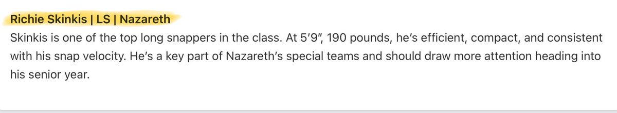 Thank you <a href="/PrepRedzoneIL/">Prep Redzone Illinois</a> and <a href="/Coach_Bergman/">Eric Bergman</a> for the recognition… 🔥 Looking forward to the upcoming season.