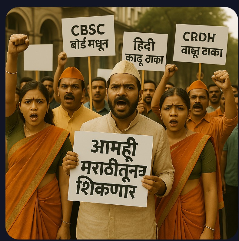 bhushancool's tweet photo. CBSC बोर्ड मधून हिंदी काढून टाका. CBSE ही केंद्राची संस्था आहे, UP बिहार ची नाही. मग हिंदी विषय का? https://t.co/Jgc8PEQnVt