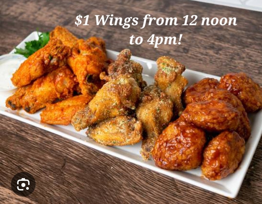 Saturday special! Cool down with us—Wingos Glover Park is calling your name! 🍗🍹

🕛 Happy Hour: 12 PM - 4 PM
🔥 $1 Wings
🍹 $5 Mimosas, Bloody Marys, and Sangria all day

🏈  drinks, and wings—what more could you ask for? Come vibe with us! 🎉

📍 Glover Park
#Wingos #HappyHour