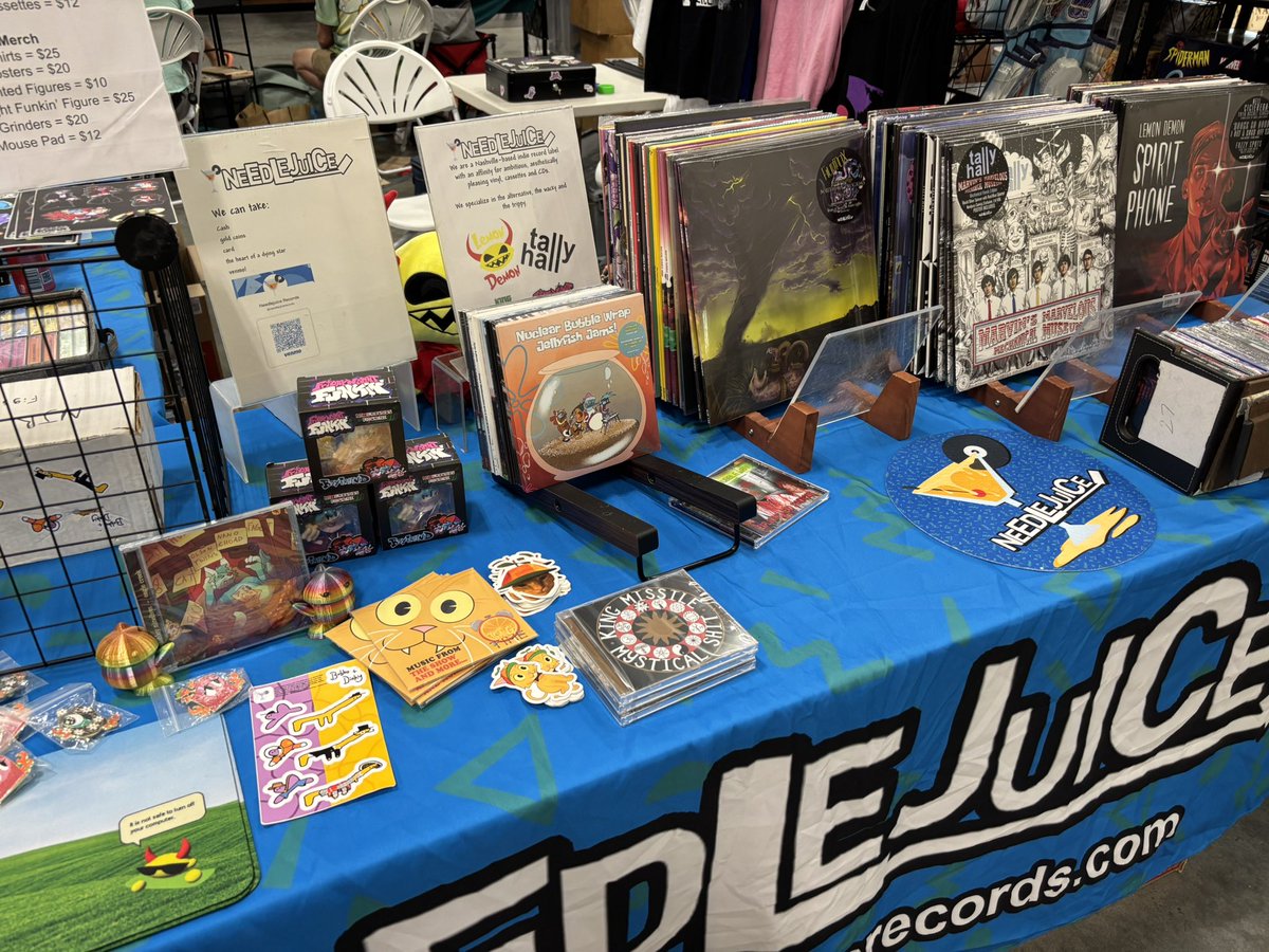Where did that little demon go? I feel like he’s watching me… final day of <a href="/AkaiConOfficial/">AkaiCon</a> so come buy <a href="/needlejuicerec/">Needlejuice Records</a> stuff and get website a coupon!