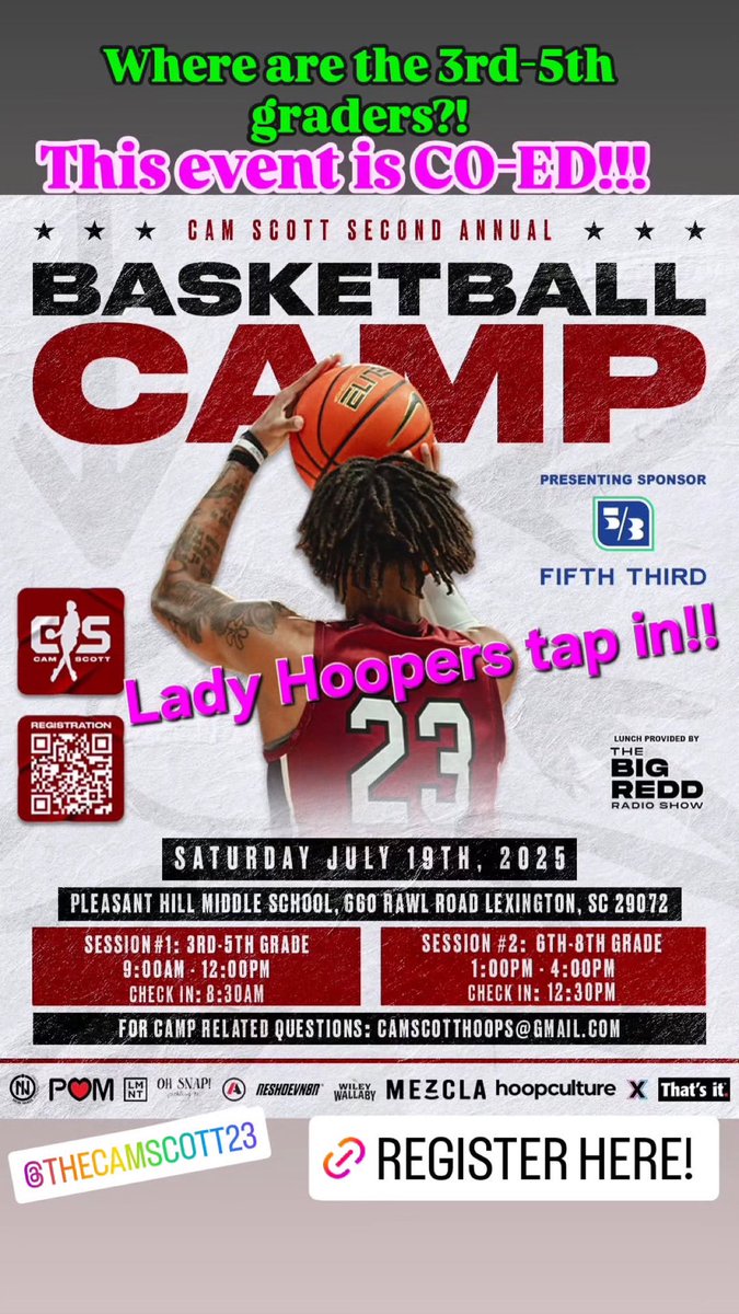 Camp is under 2 weeks away. Don’t miss out docs.google.com/forms/d/e/1FAI…