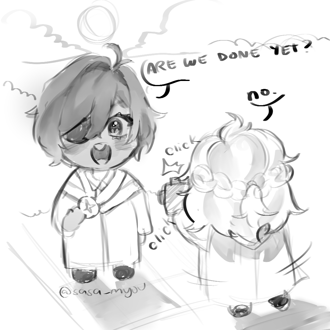 sasa_myou's tweet image. behind the camera #kaebedo #fluff