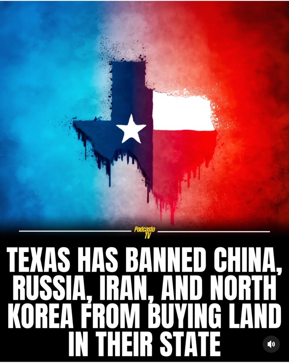 crispy11b's tweet image. It’s way past time we wake up.
If we can’t buy land in their countries, then what the hell gives them the right to buy it here?
They wouldn’t let us own an inch of their soil — yet we’re handing over American land like it’s up for grabs?
Every single state in this country…