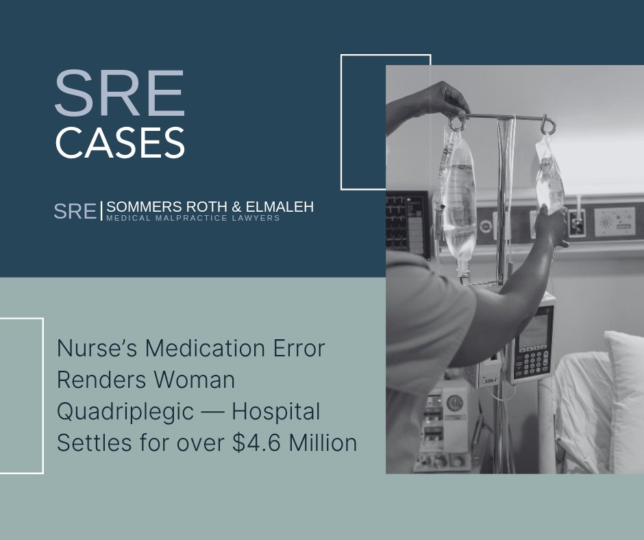 SREmedmal's tweet image. A Thornhill woman was left quadriplegic after a Toronto hospital nurse gave her three times the prescribed medication dose, despite clear warnings about her sensitivity to the drug.  

#SRE #PatientSafety #MedicationError #HospitalNegligence