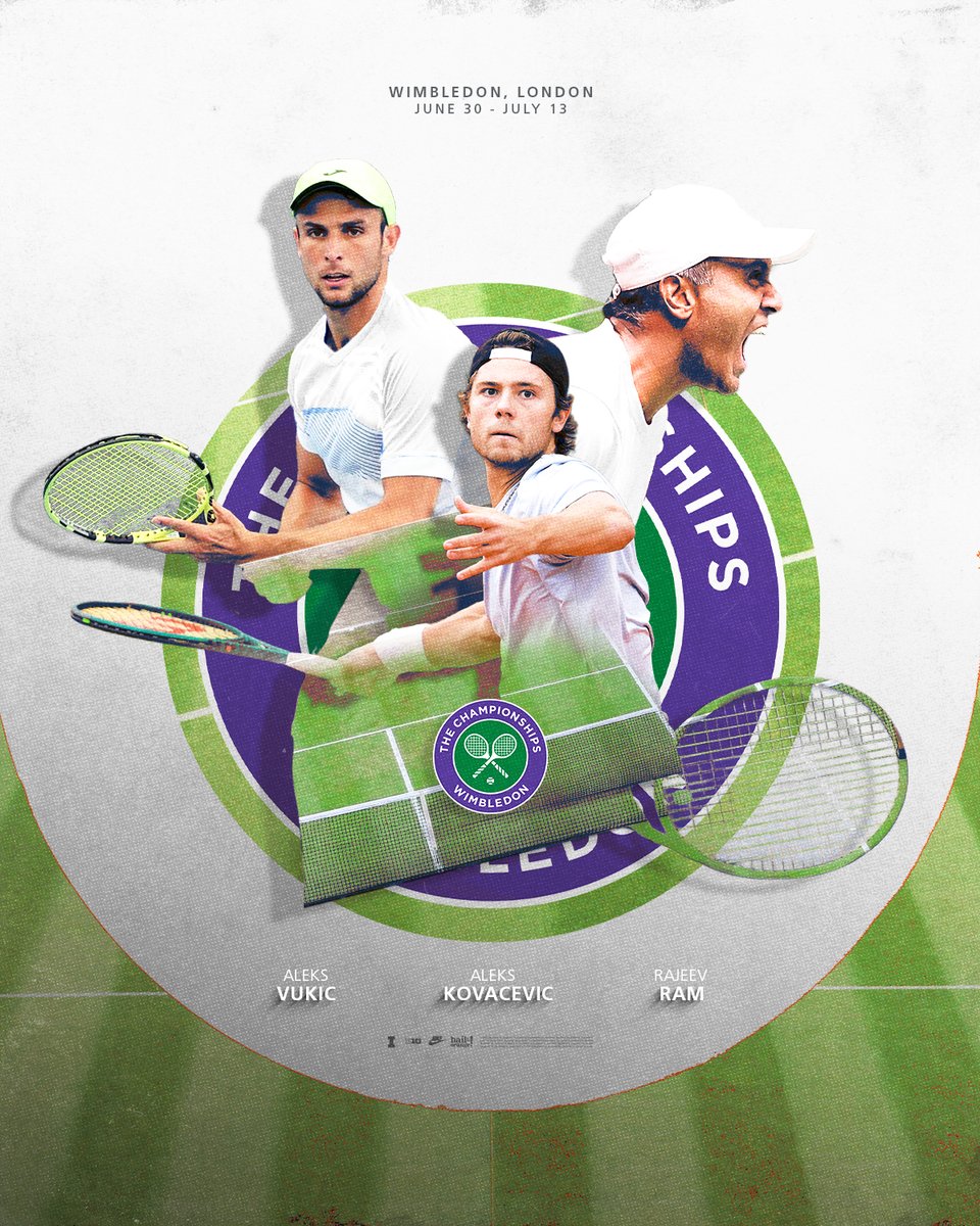 IlliniMTennis's tweet image. Representing the Orange and Blue in London.
Good luck to Fighting Illini alumni Aleks Kovacevic, Rajeev Ram, and Aleks Vukic at Wimbledon 2025!