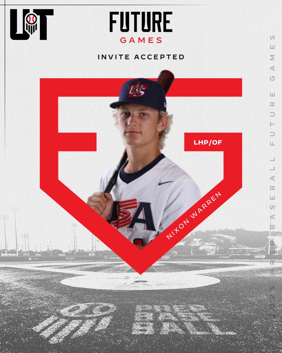 Prep Baseball Utah (@prepbaseballut) on Twitter photo 𝗙𝘂𝘁𝘂𝗿𝗲 𝗚𝗮𝗺𝗲𝘀 𝗜𝗻𝘃𝗶𝘁𝗲 𝗔𝗰𝗰𝗲𝗽𝘁𝗲𝗱: 𝗡𝗶𝘅𝗼𝗻 𝗪𝗮𝗿𝗿𝗲𝗻
'27 LHP/OF Nixon Warren (<a href="/NixonWarren08/">Nixon Warren | Class of 2027 Spanish Fork HS (UT)</a>) has accepted his invite to the top uncommitted event in the country... the 2025 Future Games <a href="/LakePointSports/">LakePoint Sports</a>. #BeSeen
Fired up to bring on the nationally 𝗙𝘂𝘁𝘂𝗿𝗲 𝗚𝗮𝗺𝗲𝘀 𝗜𝗻𝘃𝗶𝘁𝗲 𝗔𝗰𝗰𝗲𝗽𝘁𝗲𝗱: 𝗡𝗶𝘅𝗼𝗻 𝗪𝗮𝗿𝗿𝗲𝗻
'27 LHP/OF Nixon Warren (<a href="/NixonWarren08/">Nixon Warren | Class of 2027 Spanish Fork HS (UT)</a>) has accepted his invite to the top uncommitted event in the country... the 2025 Future Games <a href="/LakePointSports/">LakePoint Sports</a>. #BeSeen
Fired up to bring on the nationally