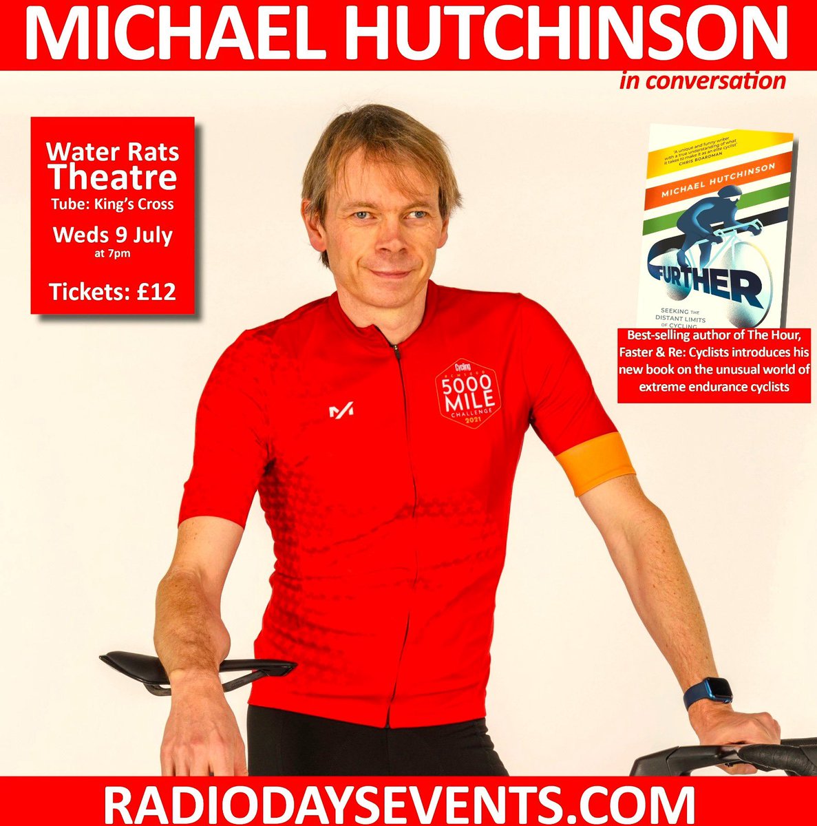 The Night of the Long Rides... King's Cross in London, 9th July. Talking about ultra riding and racing, and long rides in general. Race Across America, Transcontinental, Land's End-John O'Groats. We've had a lot of fun on this tour -- please come! Radiodaysevents.com