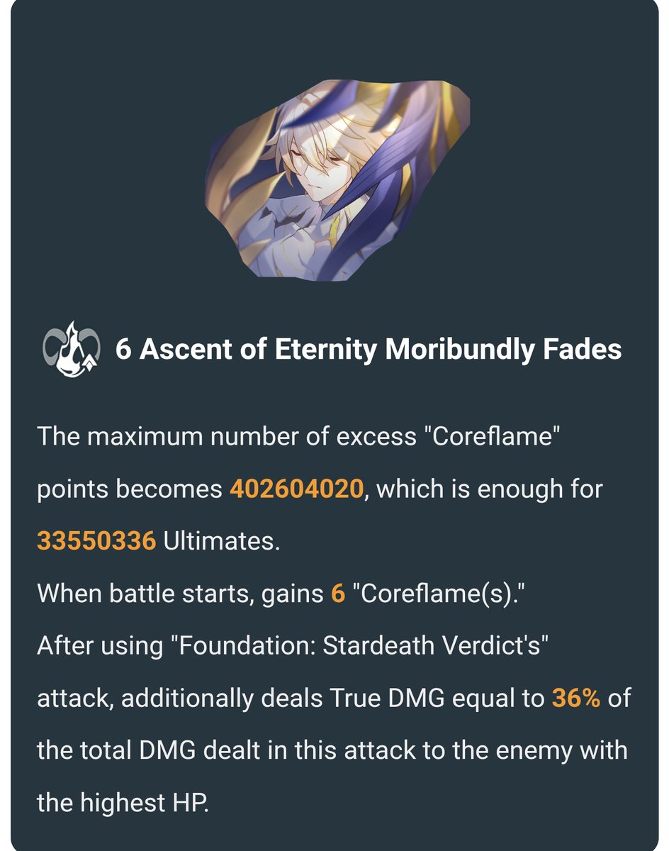 Not so fun fact about phainon ! 

The max number of overflow Coreflames is in fact not infinite....
Can they stop ....