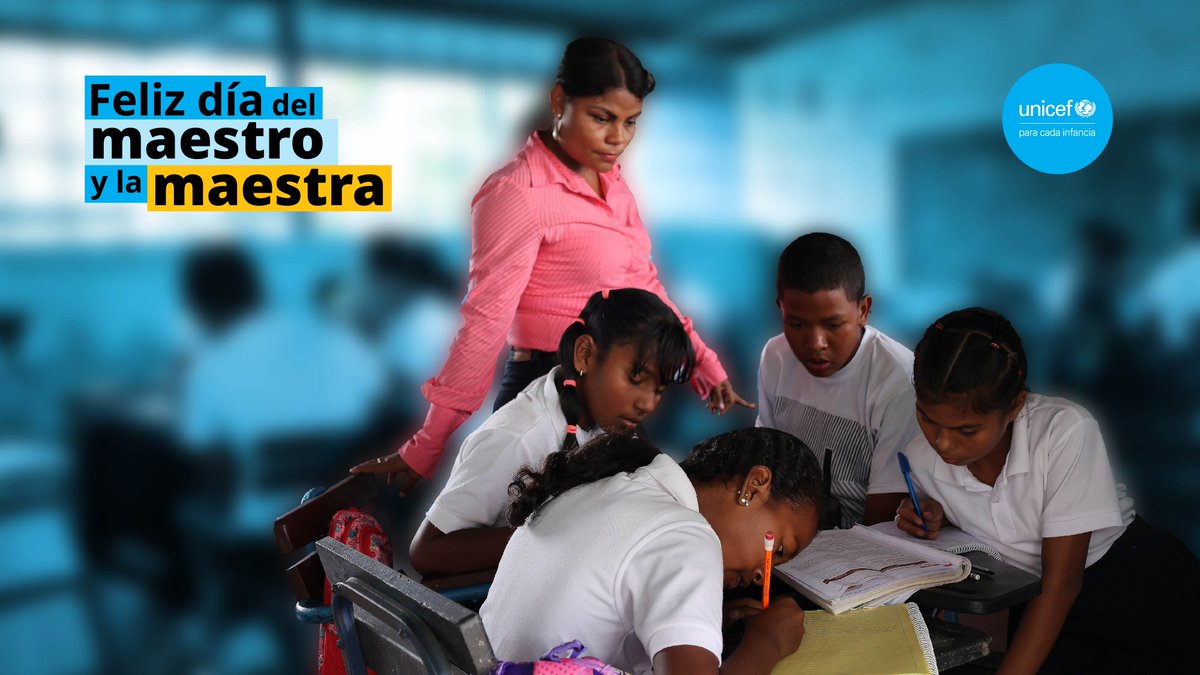 Las maestras y maestros 🧑🏽‍🏫 👩🏽‍🏫 que dejan huellas para toda la vida son aquellos que se comprometen con una educación inclusiva y de calidad.

📢 Hoy en el #DíaDelMaestro les damos las gracias por creer en cada 👧🏽👦🏻.

¡GRACIAS! por su entrega y vocación.
