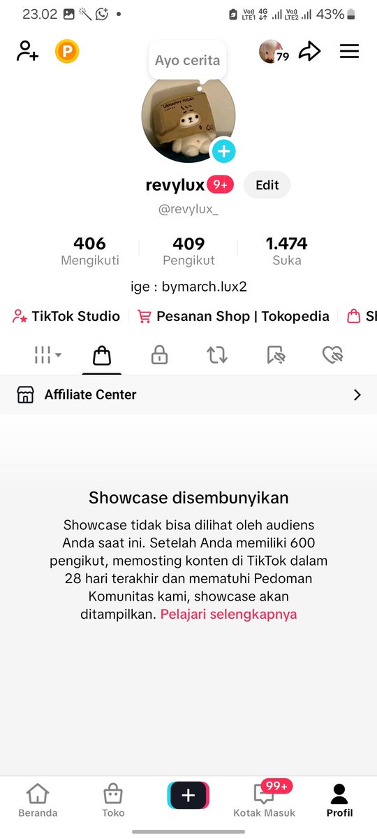 KeizerParker WTS AKUN TIKTOK TESTI 500+ tweet media