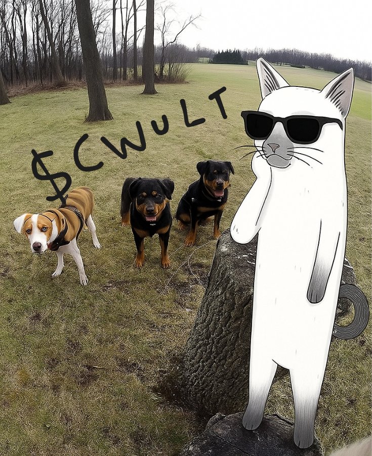sharkbunny_'s tweet photo. who let the dogs out?
doesn’t matter.
the cats got longer, richer, and started a cult.
$CWULT — Cat With Unusual Long Torso 😼
#CWULT #ByeDoge #StretchSupremacy #WhoLetTheCatsIn https://t.co/ltGgzwjlLg