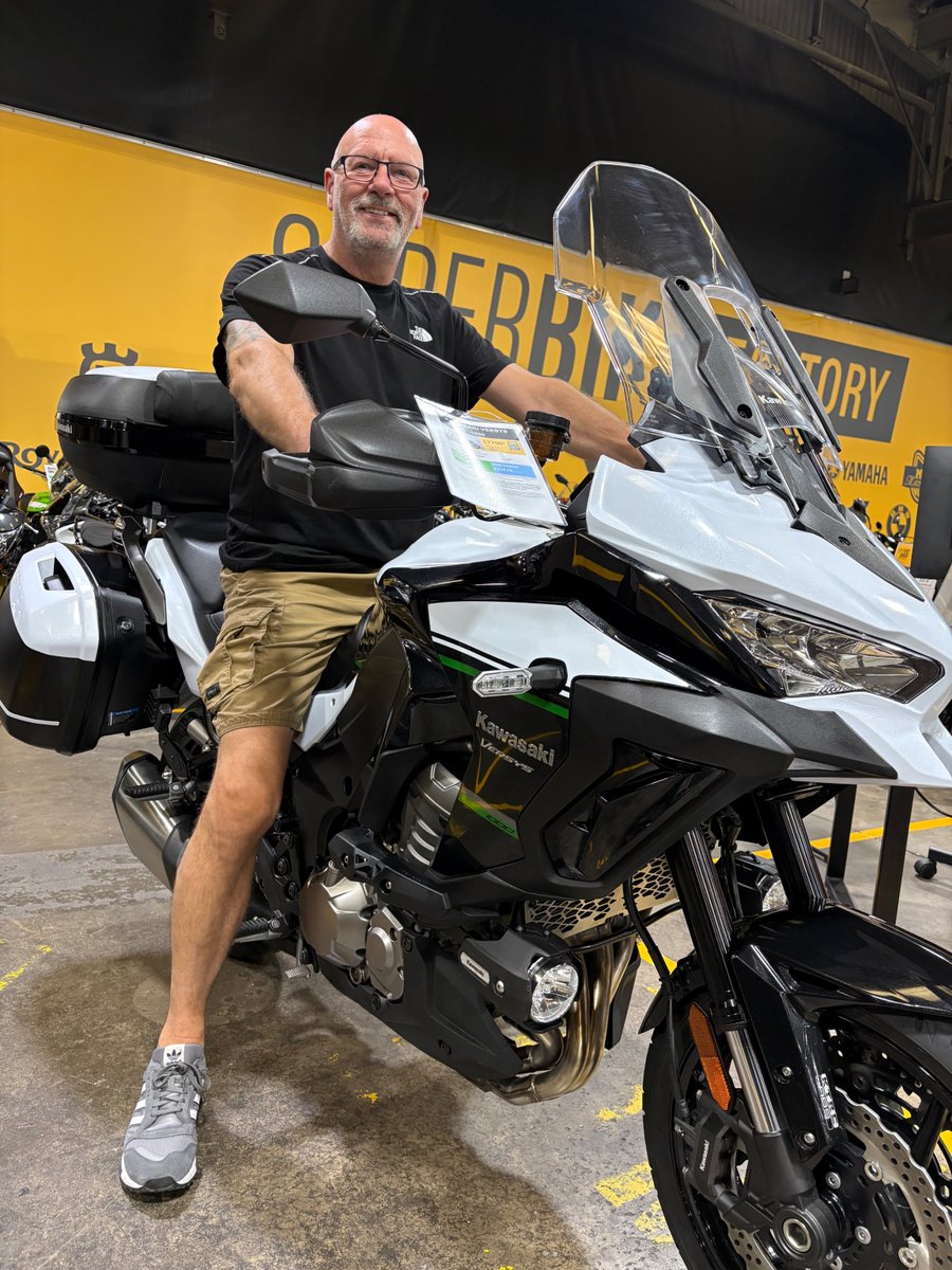 New bike day 🤩

1️⃣ Malcolm is a returning customer and he is thrilled with the Triumph Bobber he picked up from our Cheshire showroom 🤝
2️⃣ Another returning customer has come into the Cheshire branch to swap his current bike for this Kawasaki Versys 1000. 🙌