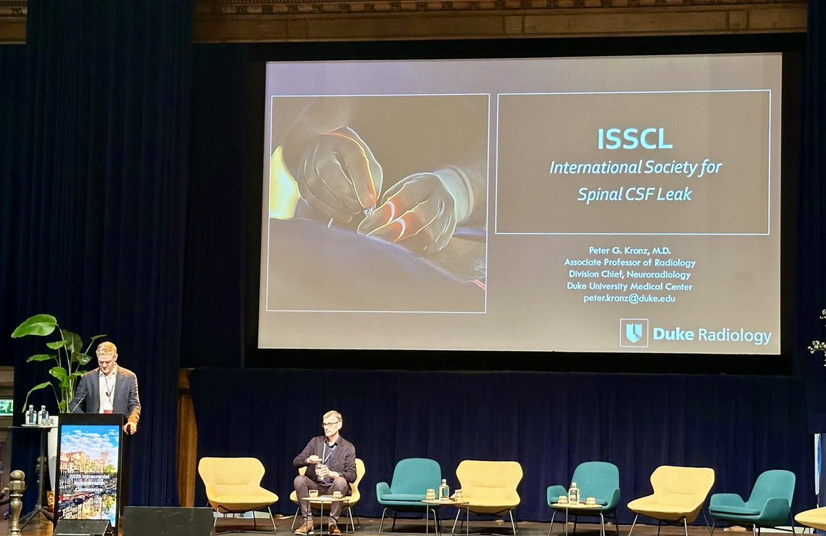 spinalCSFleak's tweet photo. Next, some very exciting news for global collaboration, dissemination of knowledge, education, &amp; research in the field! Dr. @PeterGKranz  announced the International Society for Spinal CSF Leak (@issclsociety), a multidisciplinary society for healthcare professionals: https://t.co/MfjflSOqpA