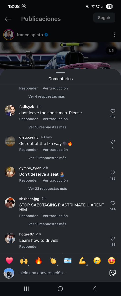 pabloayb's tweet photo. @DAZN_ES @alobatof1  de acuerdo con lo dicho de las redes de tsunoda, tmb esto hay q mencionar, sino parece q polarizas el "fanatismo" de un solo piloto @FranColapinto https://t.co/0iIMF3BQGY