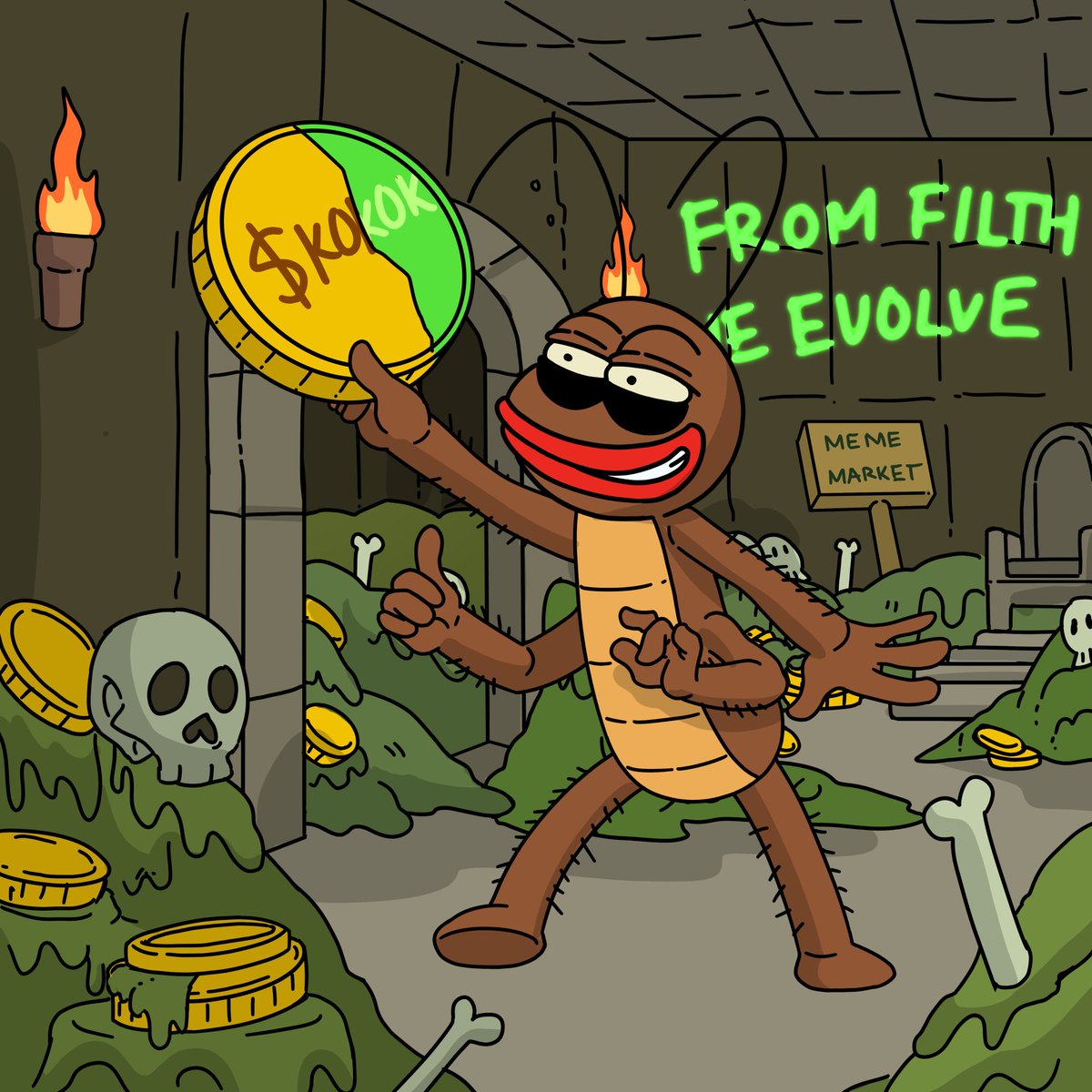 Wzarrd's tweet photo. @Yourpop8 $KOKOK 🪳🔥
80% supply burned, live on OKX Wallet, and crawling its way to meme glory on Solana. The roach doesn’t die — it multiplies.
#KOKOK #Solana #MemeSeason #RoachRun
@Kokoktheroach https://t.co/3TnLQe0mOJ