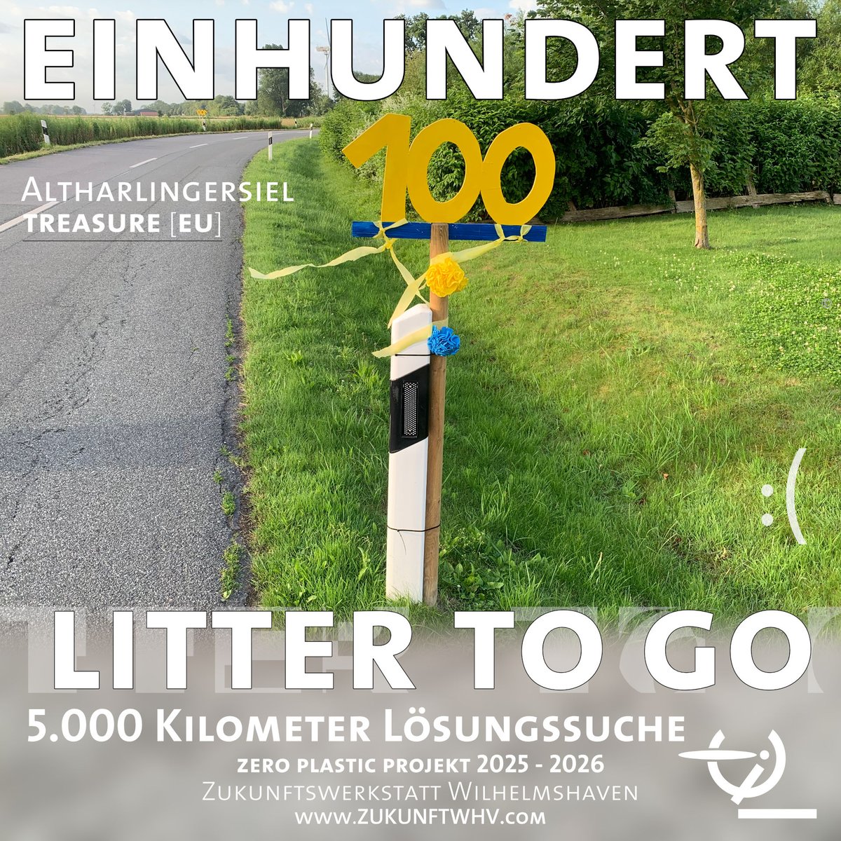 LITTER TO GO | 100
Unterstütze uns: 
tinyurl.com/2y7vpw9j

... die Hinweisschilder sind aus Holz und Stoff ... :)

Sende Dein schönstes LITTER TO GO-Fundstück an:
info@zukunftwhv.com

Werde Teil der Lösung:
tinyurl.com/278ns96r

zukunftwhv.com 
#zukunftwhv