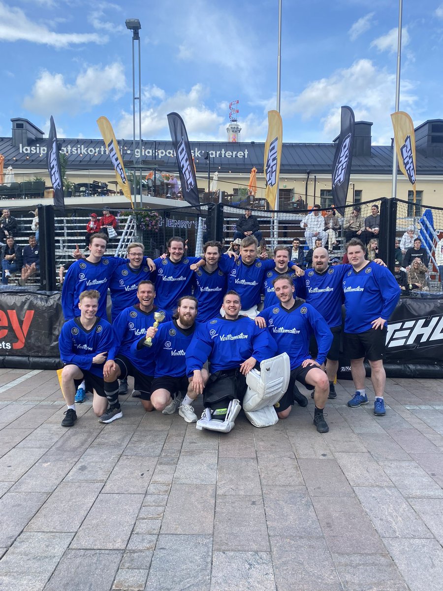 We are the Champions🏆 In the finals we beat a team with a player from AHL with 3-1. Everyone on the team played so well🔥We only let in 3 goals in 6 games and played great overall. Kiitos äijät for this amazing experience❤️ Already looking forward to next year!