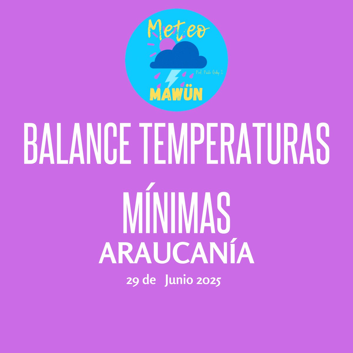 MeteoMawun's tweet photo. #Temperaturas mínimas #Araucanía domingo 29 de junio https://t.co/JpyhR2ejv3