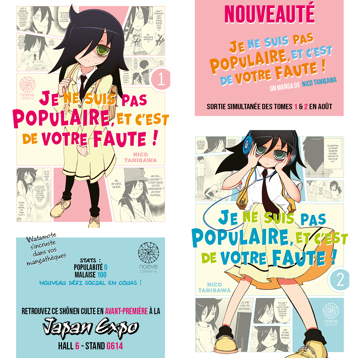 Noeve Grafx (@noevegrafx) on Twitter photo Prêt(e) pour une annonce de folie ?! 🔥
Socialement awkward, terriblement drôle : Watamote débarque enfin en France sous le titre Je ne suis pas populaire et c'est de votre faute !! 🎉
Prêt(e) à tout faire pour level up votre statut social avec Tomoko ? 😏 Prêt(e) pour une annonce de folie ?! 🔥
Socialement awkward, terriblement drôle : Watamote débarque enfin en France sous le titre Je ne suis pas populaire et c'est de votre faute !! 🎉
Prêt(e) à tout faire pour level up votre statut social avec Tomoko ? 😏