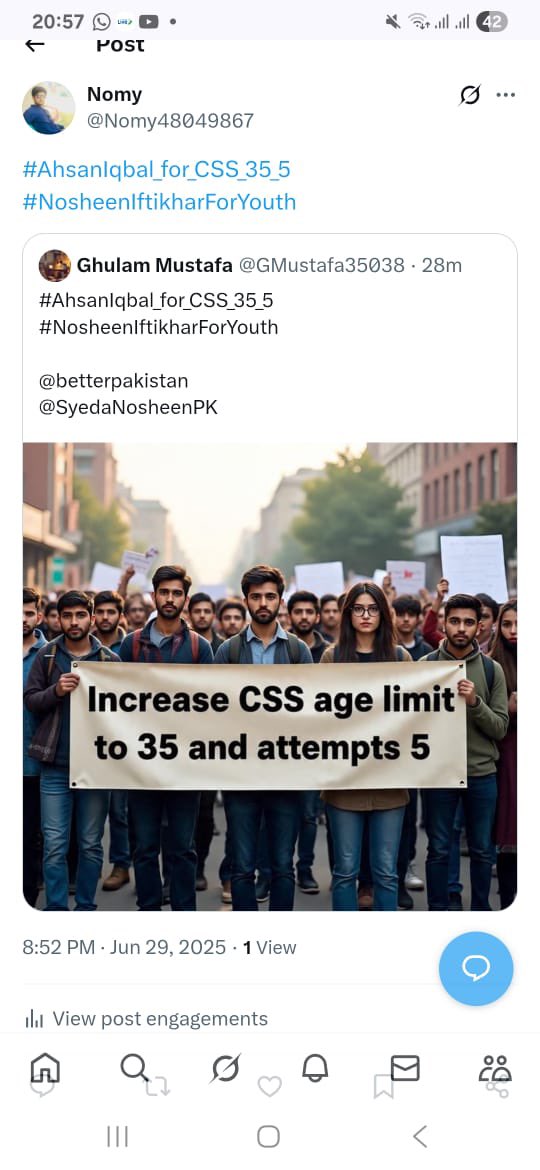 #AhsanIqbal_for_CSS_35_5 #NosheenIftikharForYouth

<a href="/betterpakistan/">Ahsan Iqbal</a>
<a href="/SyedaNosheenPK/">Syeda Nosheen Iftikhar(Shah BB)</a>