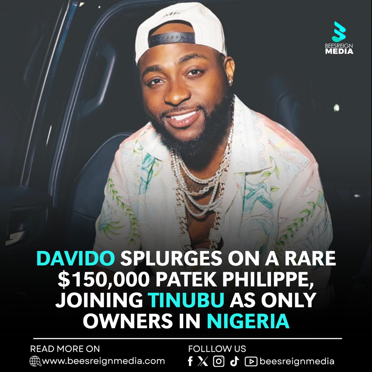 beesreignmedia's tweet image. Davido splurges on a rare $150,000 Patel Philippe, joining tinubu as only owners in Nigeria
Read more on beesreignmedia.com 
#davido #patel #30bg