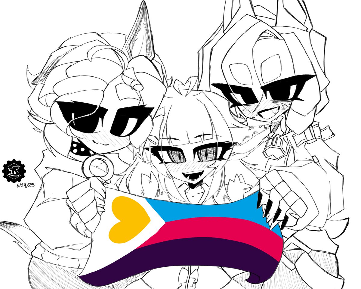 DieselTTV's tweet photo. My two prides and joys. Happy pride month~! 🐶🩵💚❤️🐱
#DieselDraws #PrideMonth2025 https://t.co/CpmZ0q49My
