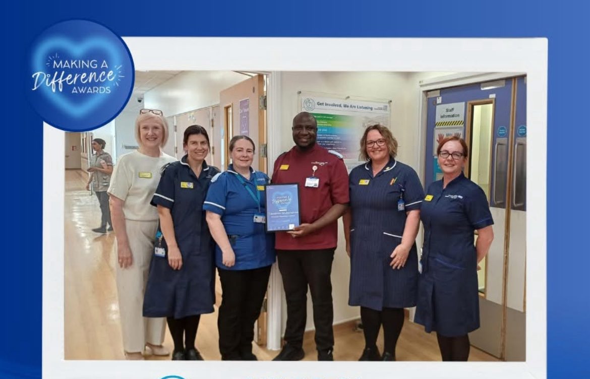 So proud that one of the Enhanced observation Team received a Making a Difference Award ! 🤩T is a much valued member of the team with fab feedback on his high standards of care and compassion towards patients!  <a href="/paula_seery/">Paula Seery RN BSc MSc</a> <a href="/VanessaMC_uhcw/">VanessaRNuhcw</a> <a href="/TraceyBrigstoc4/">Tracey Brigstock</a>