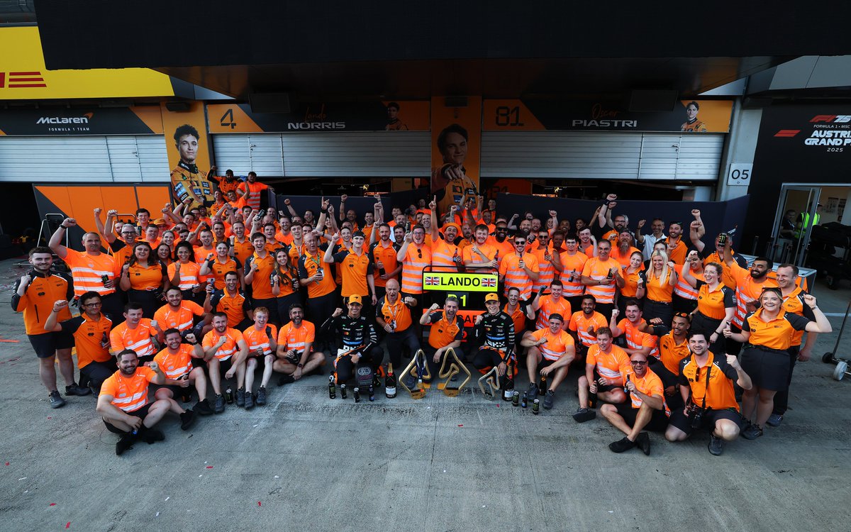 A <a href="/MonsterEnergy/">Monster Energy</a> effort from the team 🧡

#McLaren | #AustrianGP 🇦🇹