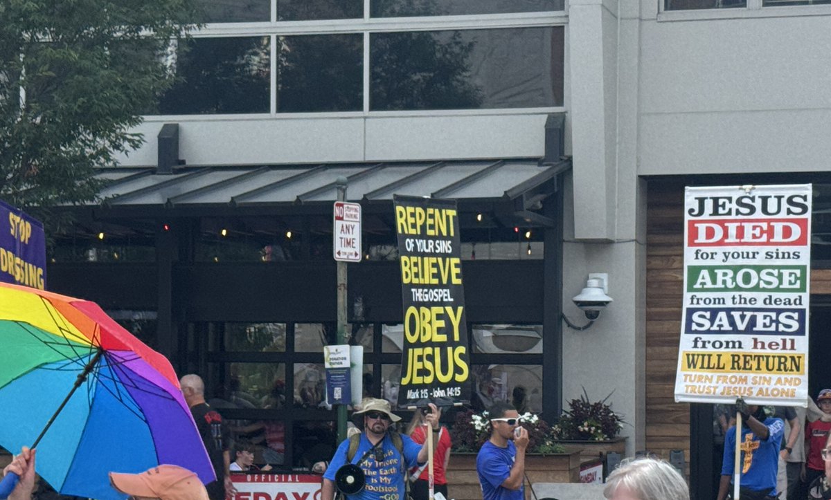 aigkenham's tweet photo. On Saturday evening, Mally and I went to the Reds Stadium for one of the games between the Cincinnati Reds and the San Diego Padres. The Reds lost that one!

As we were walking to the stadium we came across some (well meaning I'm sure) people holding up banners such as 'Obey Jesus Or Hell," and preaching (basically yelling) into a microphone  telling people if they didn't trust Jesus they were going to Hell.

I don't question their motivation or burden to reach people with the gospel message, but I do question their methods, particularly in a post-Christian culture where increasingly generations just don't understand Christian jargon and don't know who Jesus is or what the bible is.  We have generations today who have been taught against the bible and anything Christian.

Now, don't get me wrong.  There is a place for open-air preaching, but this must be done in a way that really does engage people so one can present the message with gentleness and respect as God's Word commands us to be.

One of the most successful open-air evangelists is Ray Comfort @RayComfort along with his team at Living Waters @LivingWatersPub .  We @AiG love Living Waters and work together in various ways over the years. Ray is a personal friend of mine.

I asked Ray to sum up how he does open-air ministry.  He sent me this:

"Most people think of open-air preaching as someone yelling at passersby who don’t want to hear the gospel. But I’ve been preaching open air for more than 50 years, and I’m a strong believer in engaging a crowd rather than shouting at them. That’s why, for many years, I’ve used trivia to draw people in. 

"I stand up on a box (because I’m short) and announce, “I’m asking trivia questions. Here’s the first one: What’s the capital of France?” I deliberately make the questions easy so that people win a dollar.

"As a crowd begins to gather, I’ll ask someone, “What’s your name?” A guy in the crowd says, “Fred.” I reply, “That’s right! Here’s your dollar.” That makes people laugh and creates goodwill. All the while, I’m watching for someone who’s answering questions confidently.

"When I spot him, I say, “Jump up on the heckler’s box, and if you’re a good person, I’ll give you five dollars. I’ll even give you five dollars if you’re not.” So he climbs up, and away we go—through the Ten Commandments and into the gospel.

"The Apostle Paul said, “by all means save some.” This is one of the means I use, and it’s remarkably effective in getting people to stop and listen to the glorious gospel."

Of course Ray and his team do many other things too and have produced a phenomenal number of videos that have had many millions of views on YouTube.  And so many have trusted Christ for salvation through the ministry of Living Waters.

I noticed on Saturday that those screaming through the microphone outside the Reds Stadium about people going to hell, didn't seem to be impacting people positively--I heard many making negative comments and making derogatory gestures at them.

I'm not an open-air preacher--I'm not called to that but Ray Comfort is.  But for me, if we were going to be trying to witness to those coming to the Red's game I think i would be handing out some evangelistic apologetics booklets to reach people where they are at and engaging them in conversation if that opportunity arose.  Also this year we are sponsoring Faith Day at the Reds Stadium, and will be handing out all sorts of resources to people to impact them.

Oh, we did promote the Ark Encounter attraction at the Red's game Saturday as you can see from one of the photos.  Incidentally, 30% non-Christians come to the Ark @ArkEncounter and our research indicates 70,000 people a year minimum trust Christ for salvation as a result of God using this attraction.  Another 25,000 people a year trust Christ after coming to the @CreationMuseum.

I am just challenging people to understand where our culture is at and use wise methods in accord with biblical principles, to reach the lost with the most vital message in the universe, the saving gospel.