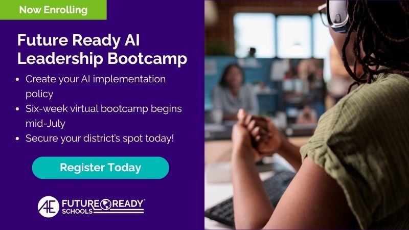FutureReady's tweet photo. AI in education must be intentional, ethical & equitable.
Join our 6-week AI Bootcamp designed for district leaders ready to lead with purpose.
Register now → https://t.co/QWKU1mKiHy
#EdLeadership #FutureReadyAI #K12EdTech #ISTELive25 https://t.co/TN8YFXzjyr