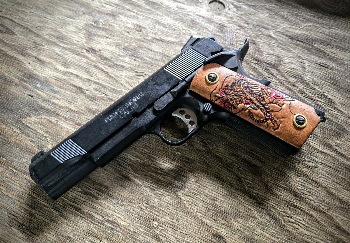 Rise Leather Works製 エレファントレザー ガバメント用グリップ Rise