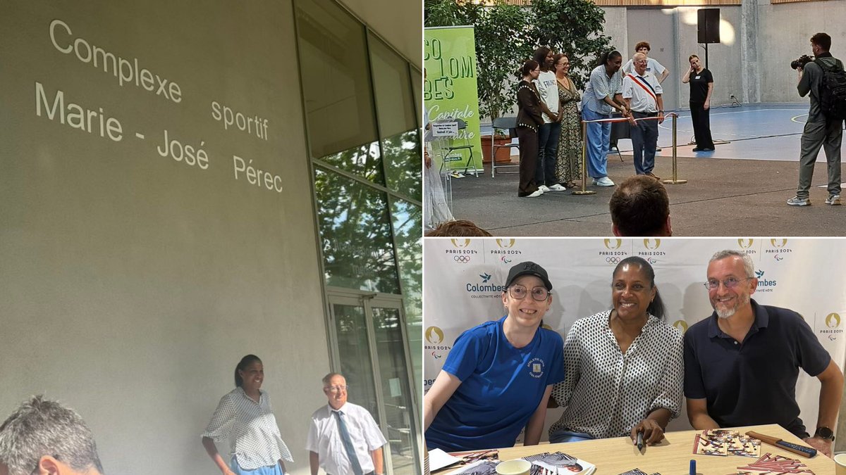 outremers360's tweet image. La @VilleColombes  a inauguré un complexe sportif #MarieJoséPérec en présence de la triple championne  #guadeloupéenne

➡️tinyurl.com/3f6j9jr2

➡️ À l’occasion du week-end olympique, la Ville de #Colombes ( dans les Hauts-de-Seine) a inauguré un tout nouveau Complexe sportif