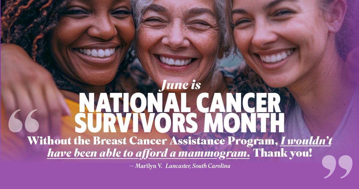 As June comes to a close, we’re wrapping up National Cancer Survivors Month with gratitude, strength, and hope. 💖

To every survivor—whether you're newly diagnosed, in treatment, or decades into remission—your journey is powerful. You remind us what resilience looks like.