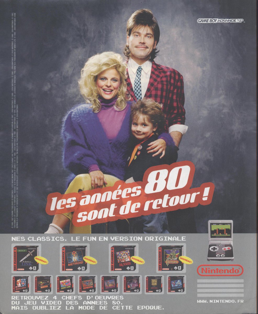 AllmightoFranky's tweet photo. La publicité papier du jour,bonjour!De la Pub vue dans les pages d’un #Nintendo le mag officiel de 2005!Du #GameBoyAdvance avec #FinalFantasy 1 et 2,la game #NesClassic et du #GameCube avec #MarioPowerTennis et #DonkeyKong jungle beat! #retro #culturepub #2000s #retrogaming https://t.co/lq1TlSUzrU