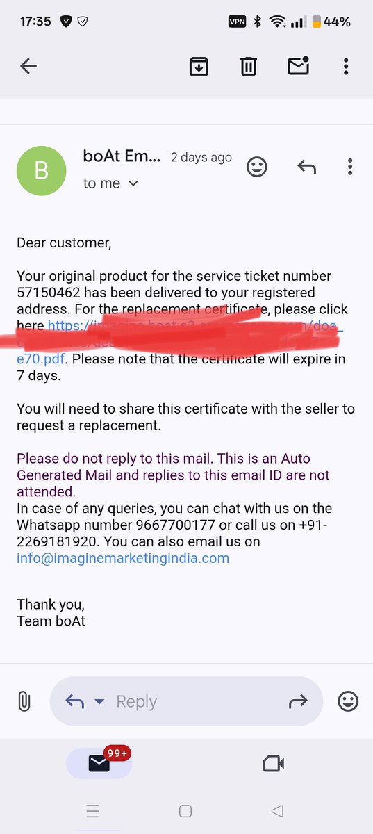 technocrak's tweet photo. @RockWithboAt  it's really getting worst with your so call replacement certificate in case of faulty kids watch. the Bday Gift of my little princess now delayed and shr is waiting for more than a week now. 
@amazonIN the delay in delivery further delays the gift @amangupta0303 https://t.co/KTR5aa0RbQ
