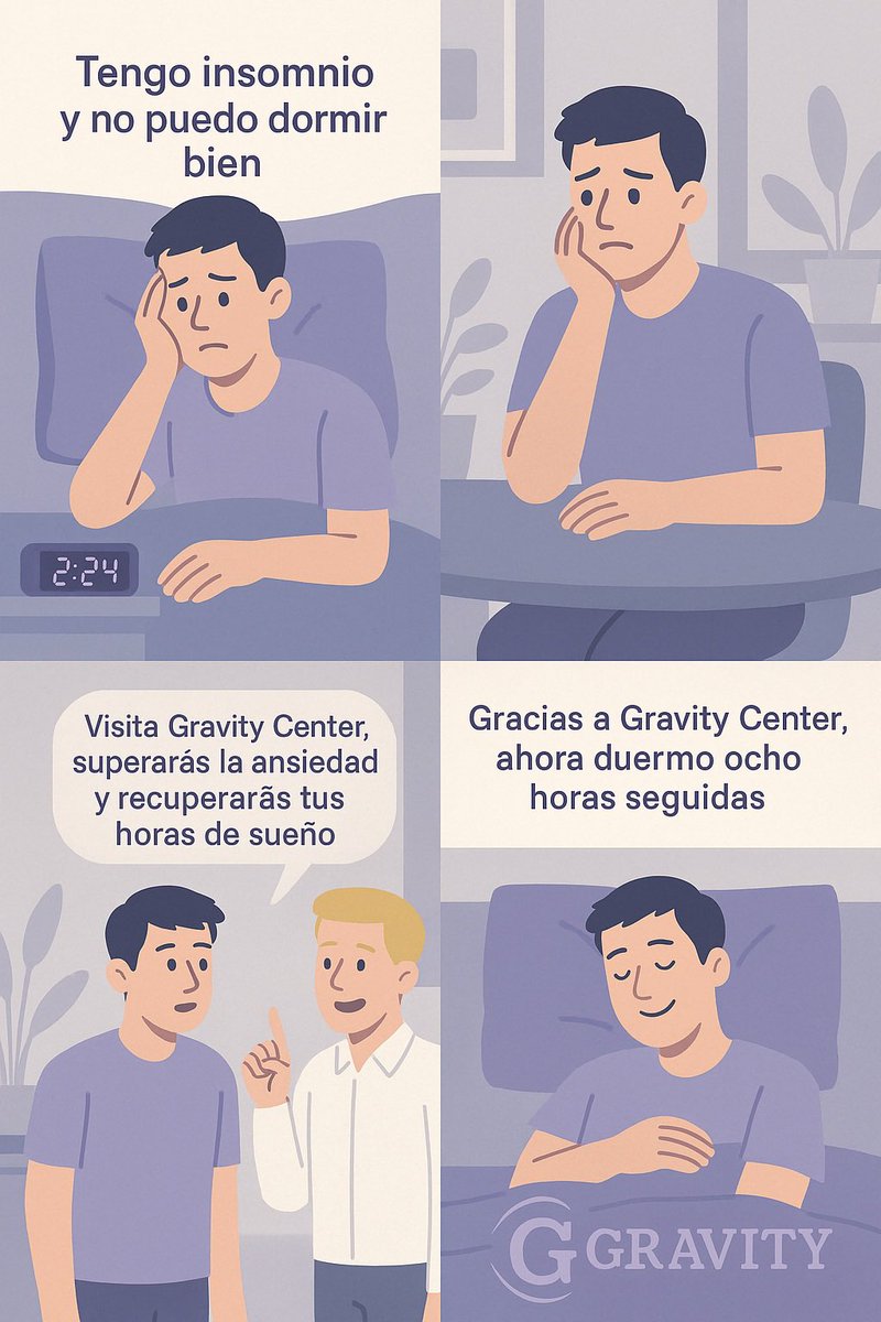 El insomnio y la ansiedad afectan tu mente, tu cuerpo y tu calidad de vida.

En Gravity Center ya hemos ayudado a miles de personas a recuperar su descanso y volver a dormir tranquilos cada noche. 🌙💤

✔️ Tratamientos naturales y sin medicamentos