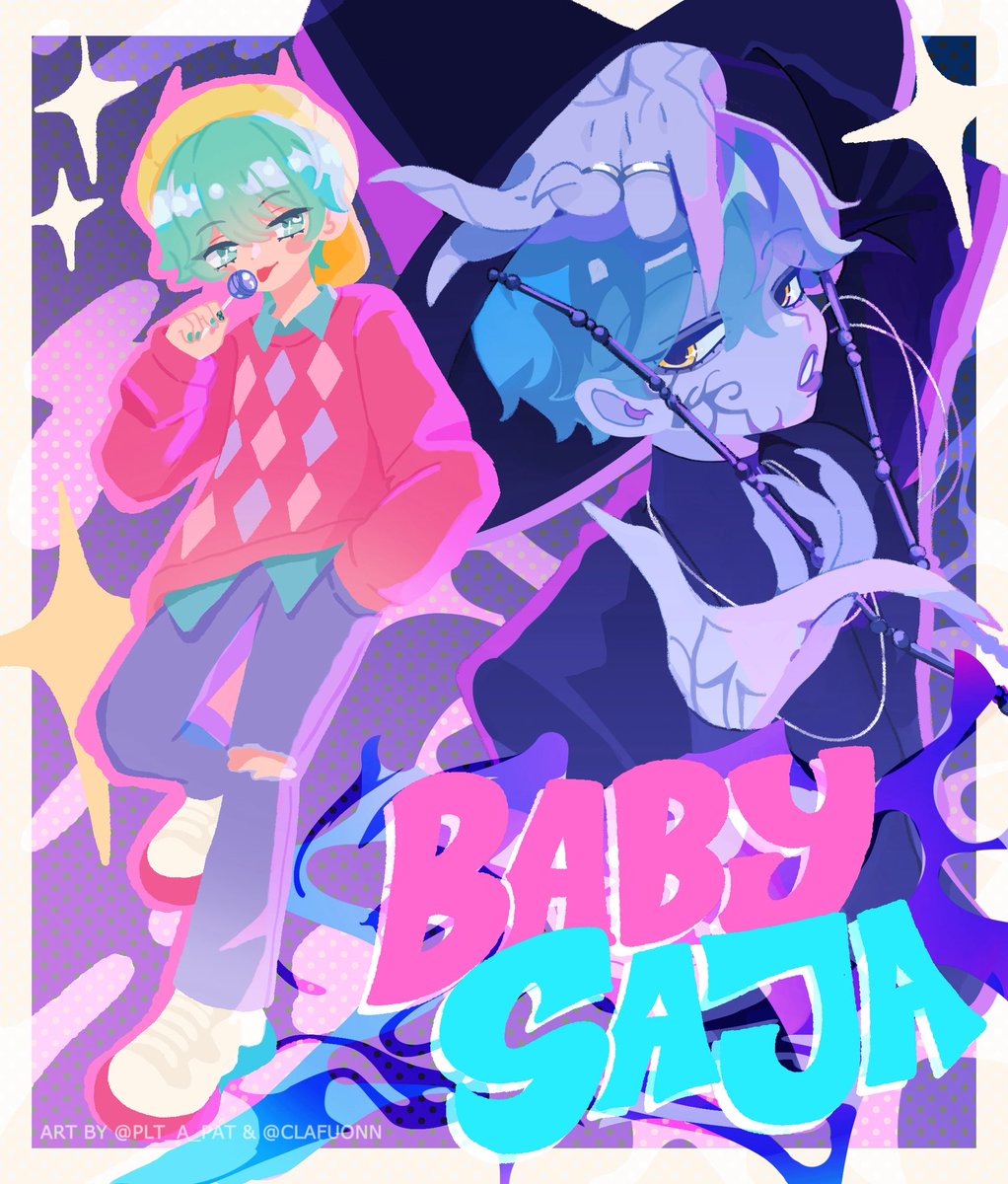 Art collab with fuo !! 🍬 this was real fun 😆

#KPOPDEMONHUNTERS #babysaja