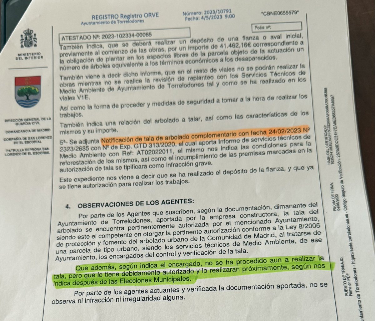 almudenanegro's tweet photo. Ladrillazo en Las Marías. VxT. La izquierda.
Y mentiras. Talas retrasadas hasta después de las municipales, por orden de VxT. La izquierda.
#YTodoAsí #Pillados #Torrelodones https://t.co/wchkOpmBAk