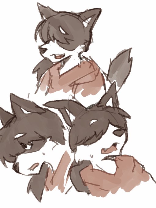 昔描いた不眠症ボーダーコリー君かわいいなと思ってらくがき 