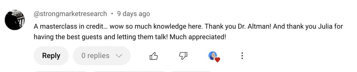 JuliaLaRoche's tweet image. 55,083 of the nicest people on the internet.
On my show, the guest, not the interviewer, is the star. We like to listen and learn, even if it takes 20 minutes to answer a question (23:51 is the record for a single answer)! I call it my 90-10 rule, where I try to only speak 10%…