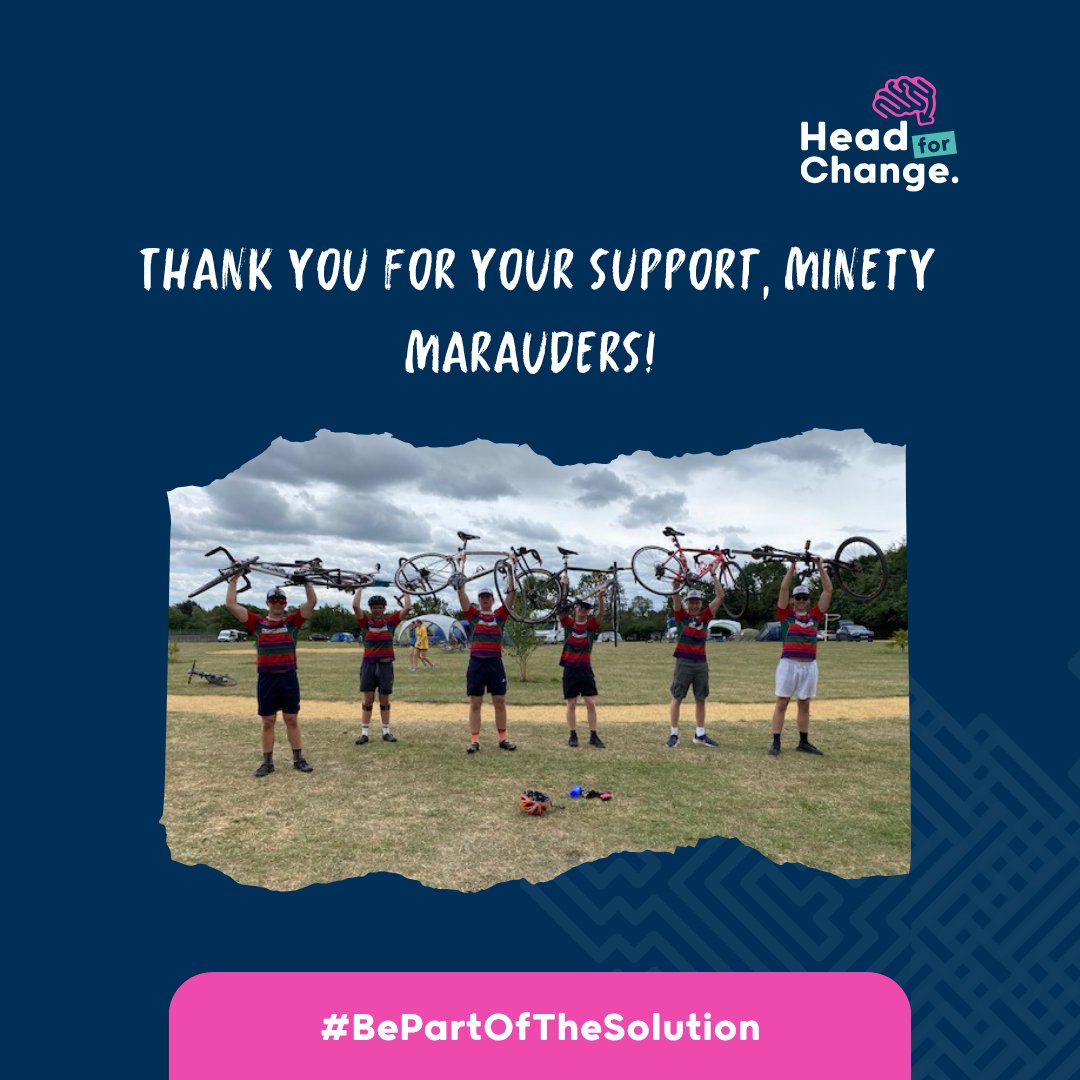 A huge thank you to the Minety Marauders who took part in the Crudwell Le Mans 24-hr bike ride to raise money for Head for Change!

Thank you so much for your support Minety Marauders. We couldn't do the work we do without wonderful fundraisers like you!

justgiving.com/page/minetymar…