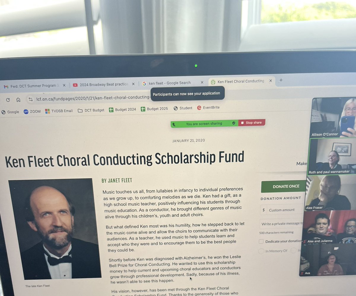 DCTMusicStudio's tweet photo. Announcing the wonderful gift to DCTMS from the Ken Fleet Choral Conducting Scholarship Fund was extra special when 3 of Ken’s grandchildren were there to share in the honour. We will continue to sing your Papa’s song together!
#inclusion #abilitiesfirst #singyoursong https://t.co/8aP5K0bgHe