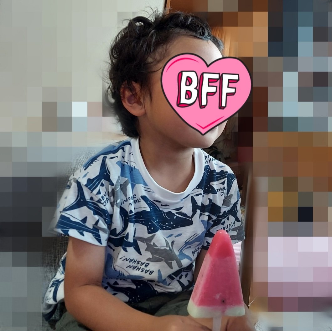 夏の風物詩。

大きくなりました。
110の服を着ています。