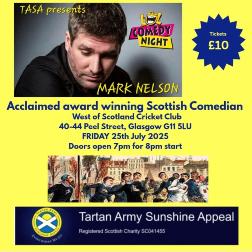 TA Sunshine Appeal (@tasa1999) on Twitter photo It's no fun raising funds for the donations (excuse the pun)
So here's a change in our approach 🤣
<a href="/marknelsoncomic/">Mark Nelson</a> live at <a href="/WoSCC/">McCrea FS West of Scotland Cricket Club</a> 🎭
…rtan-army-sunshine-appeal.square.site/product/comedy… It's no fun raising funds for the donations (excuse the pun)
So here's a change in our approach 🤣
<a href="/marknelsoncomic/">Mark Nelson</a> live at <a href="/WoSCC/">McCrea FS West of Scotland Cricket Club</a> 🎭
…rtan-army-sunshine-appeal.square.site/product/comedy…