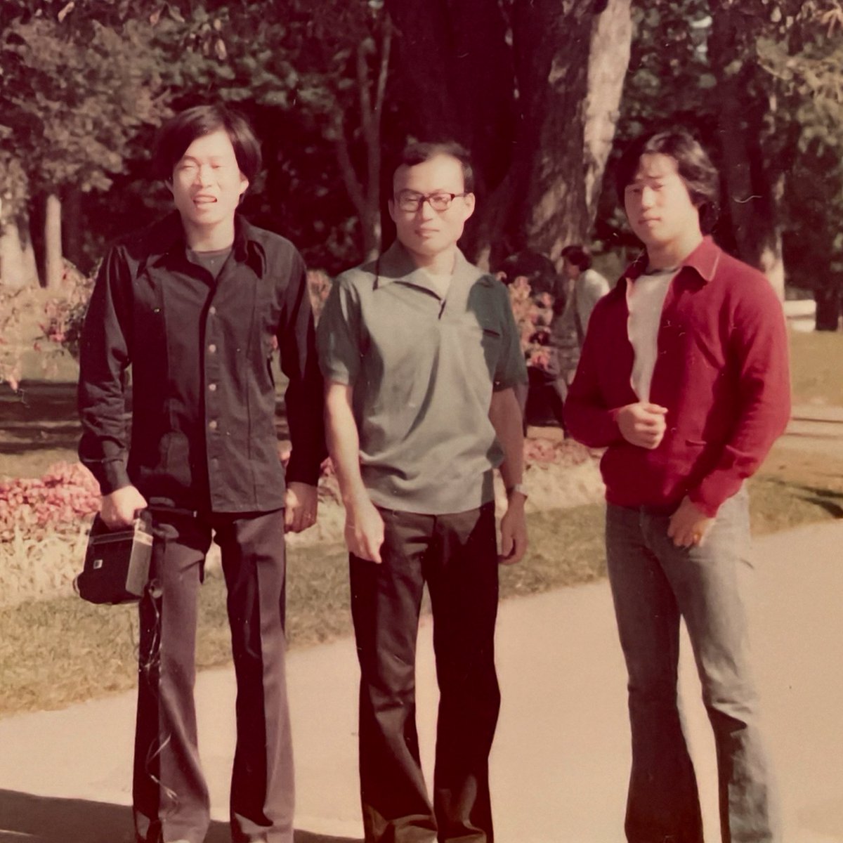 1977 (maybe)… possibly the last photo taken of my brothers and me together, when we all had hair. :)