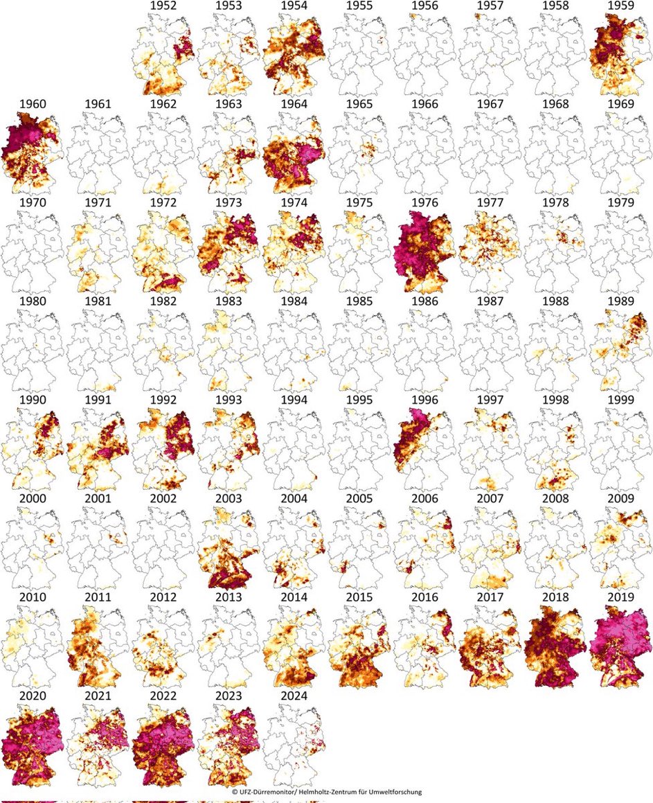 Der #Dürremonitor des <a href="/UFZ_de/">UFZ</a> zeigt eindrucksvolle Karten zur Bodenfeuchte in Deutschland – regelmäßig aktualisiert, scheinbar präzise und sogar rückwirkend bis ins Jahr 1952. 

Doch was viele nicht wissen: Die Grundlage dieser Daten ist einfach nur ein Computermodell.
