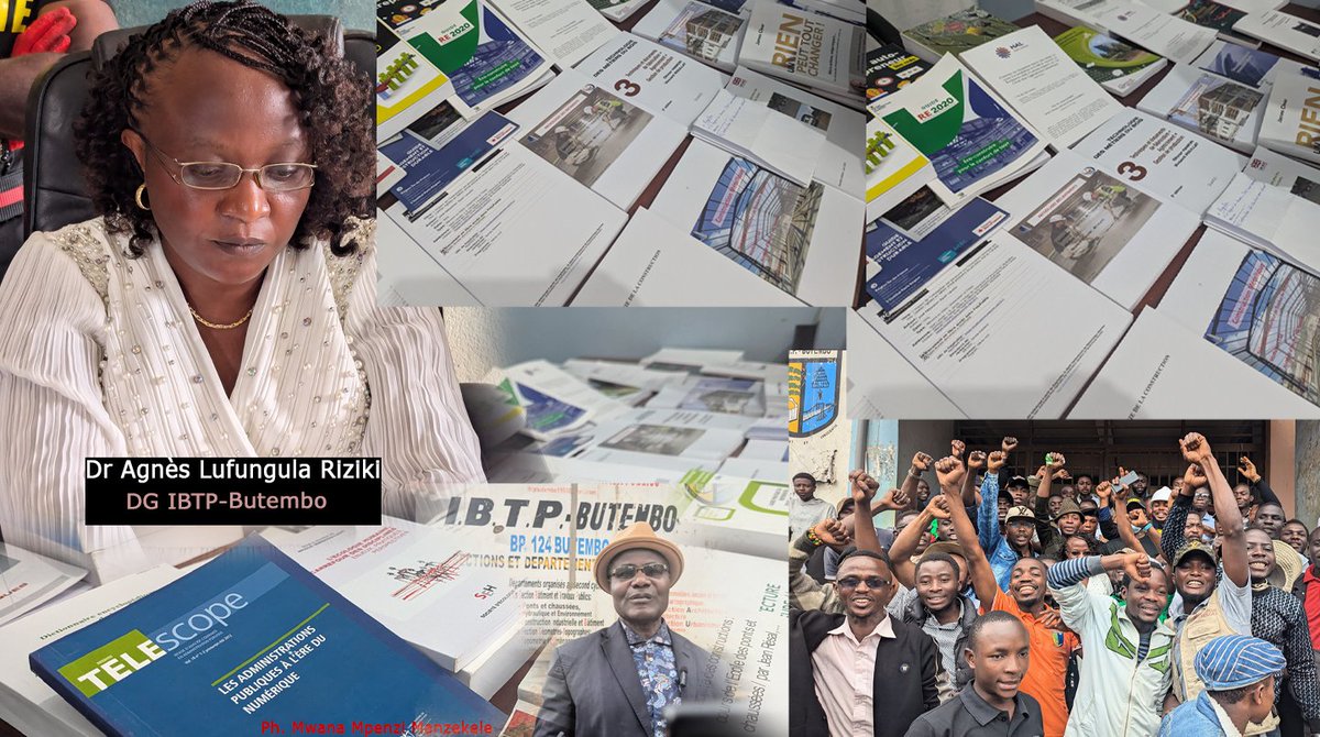 MManzeke's tweet photo. La Professeure Dr Agnès Lufungula Riziki est une figure du développement et de l'excellence intellectuelle à l'IBTP- Butembo.
Alors qu'un nouveau bâtiment est en phase finale de construction, la DG a décidé d'équiper la bibliothèque avec de nouveaux livres https://t.co/UsgbCWcdlP
